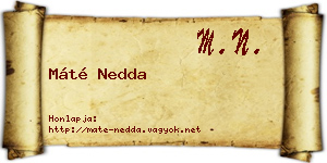 Máté Nedda névjegykártya